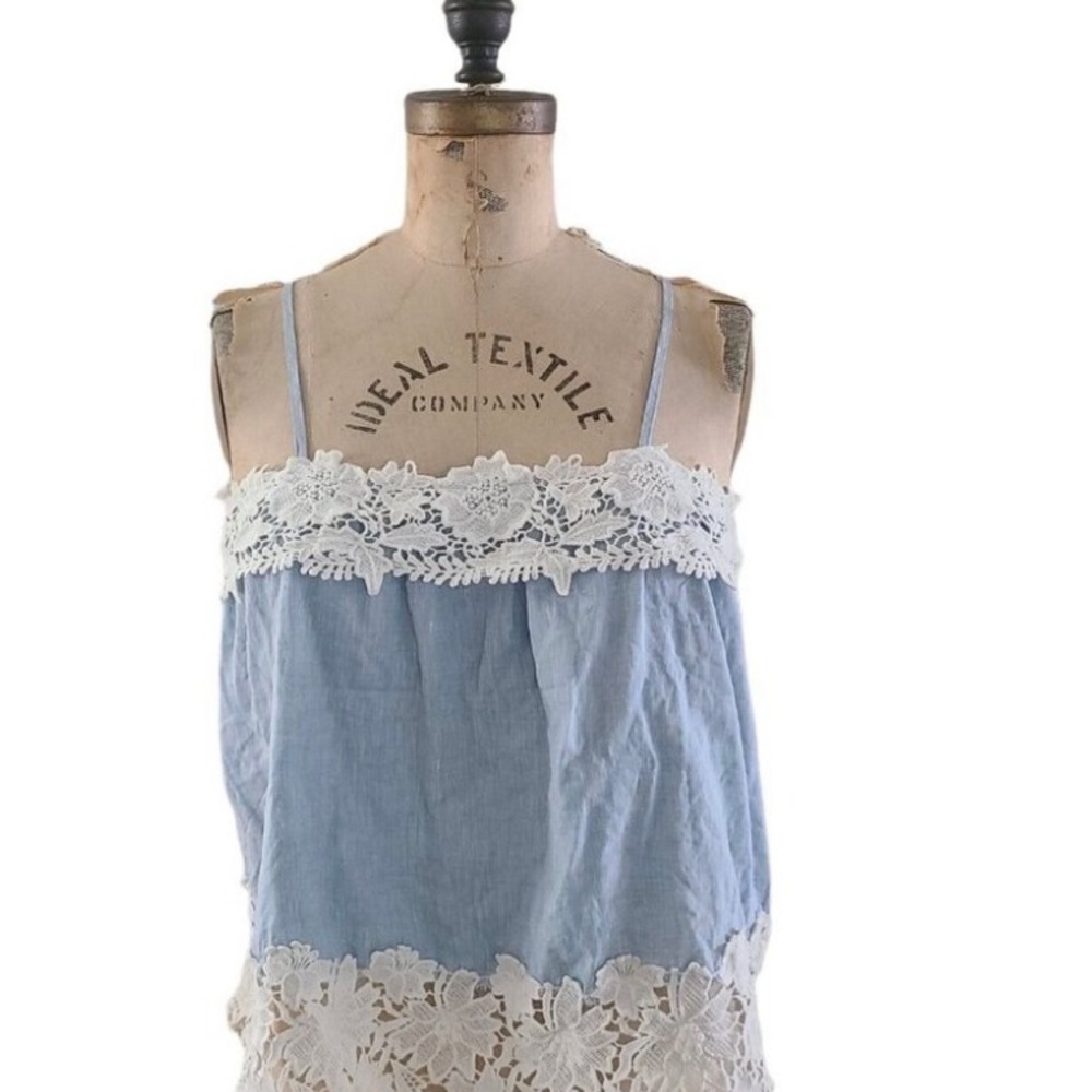 New Blue Top with Lace